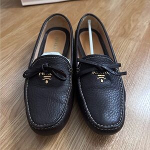 {Prada }Brown Leather Loafers